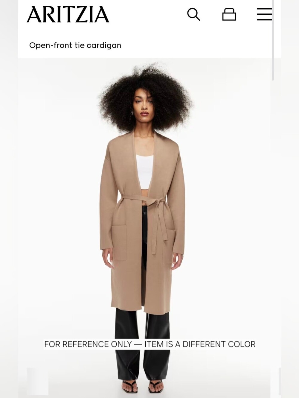 Aritzia Babaton Ty Cardigan in Heather Grey Taupe - Small
